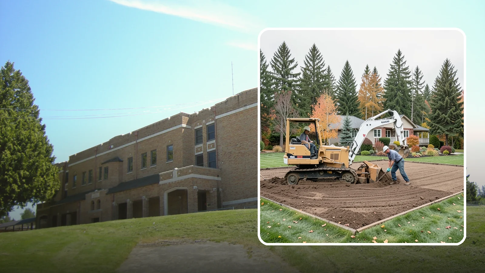 Land Leveling in Maple Valley, King County, WA - Land leveling that flattens uneven ground into smooth, usable, level surfaces for lawns, play, and building.