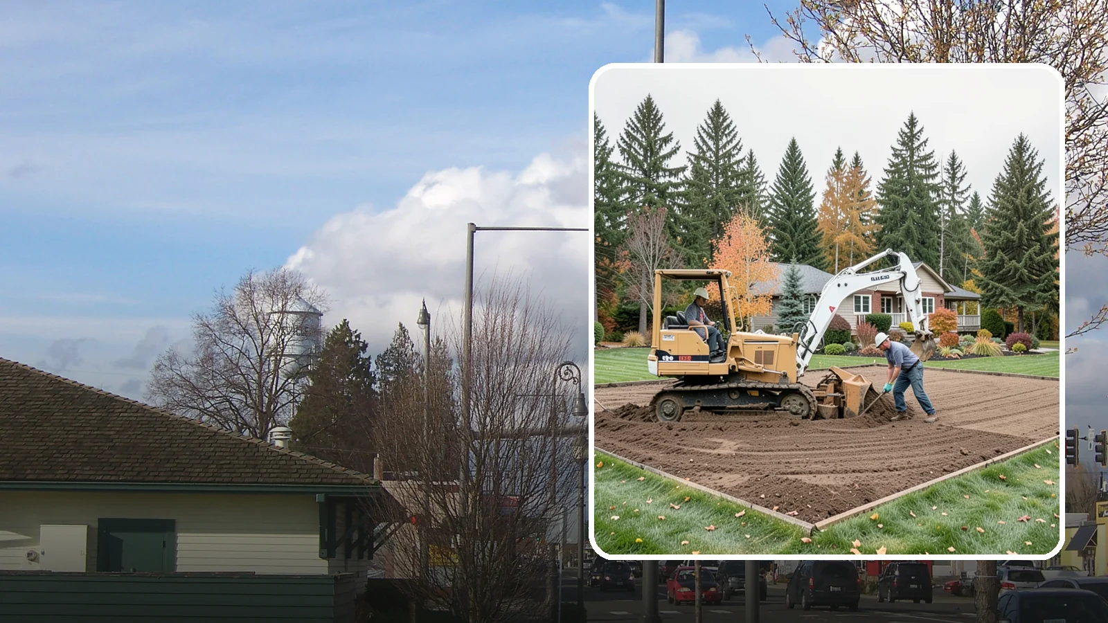 Land Leveling in Marysville, Snohomish County, WA - Land leveling that flattens uneven ground into smooth, usable, level surfaces for lawns, play, and building.