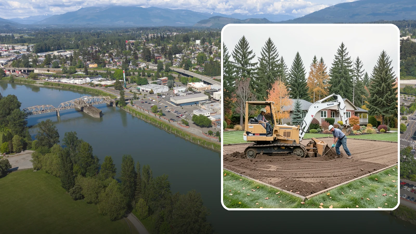 Land Leveling in Mount Vernon, Skagit County, WA - Land leveling that flattens uneven ground into smooth, usable, level surfaces for lawns, play, and building.