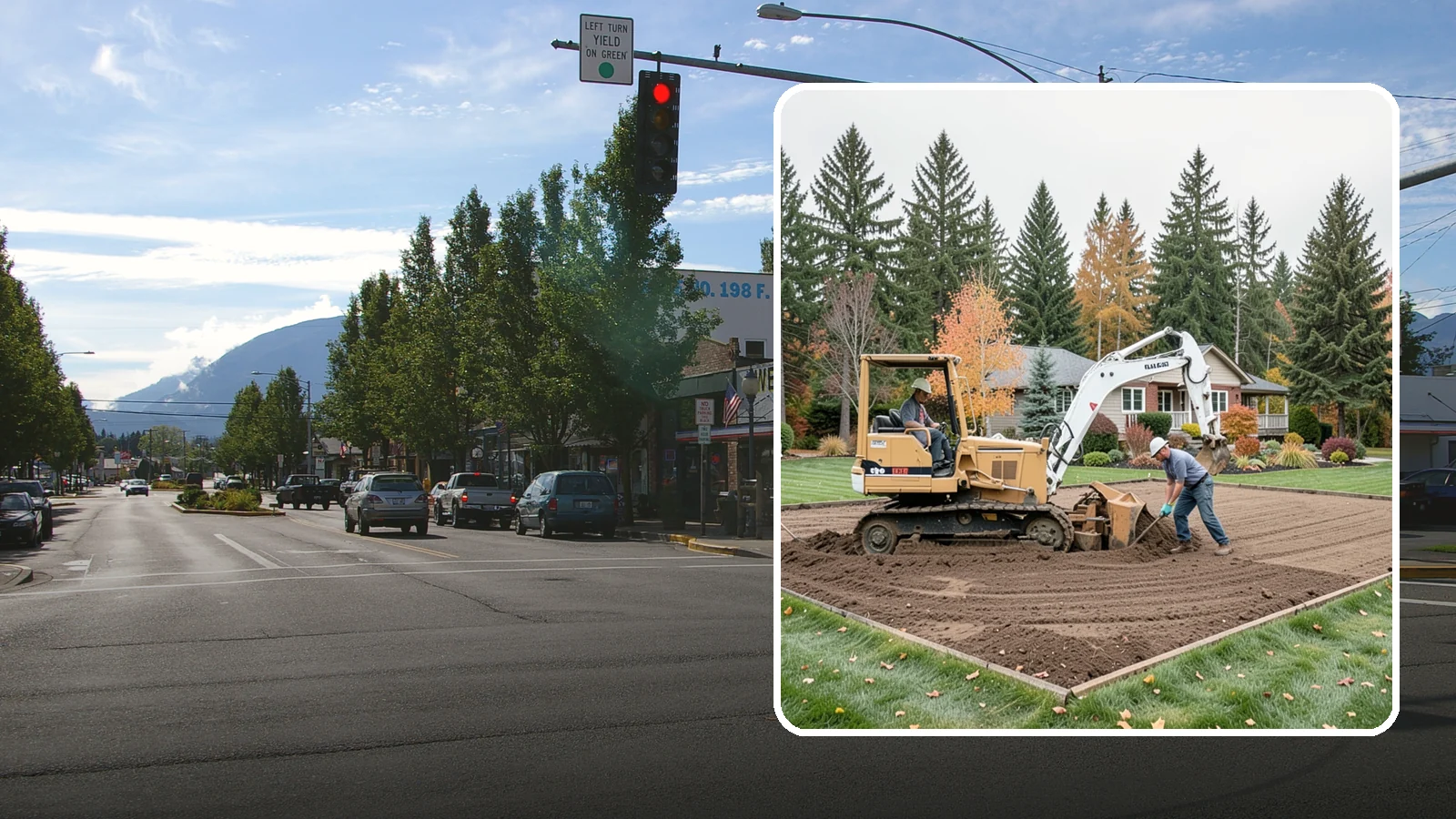 Land Leveling in North Bend, King County, WA - Land leveling that flattens uneven ground into smooth, usable, level surfaces for lawns, play, and building.