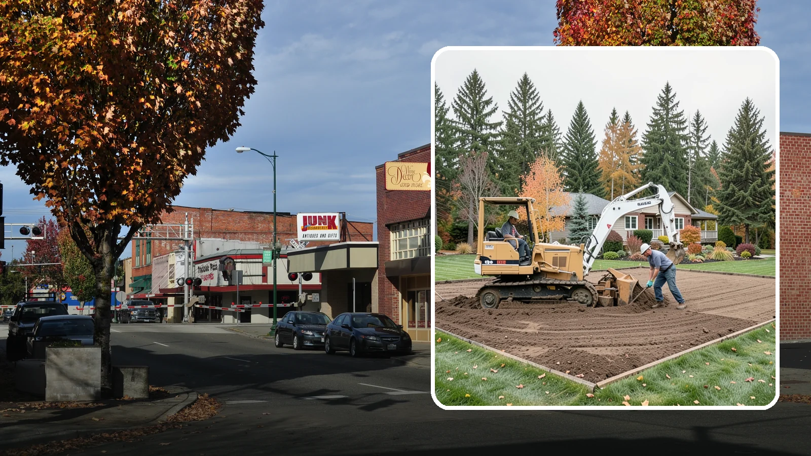 Land Leveling in Puyallup, Pierce County, WA - Land leveling that flattens uneven ground into smooth, usable, level surfaces for lawns, play, and building.