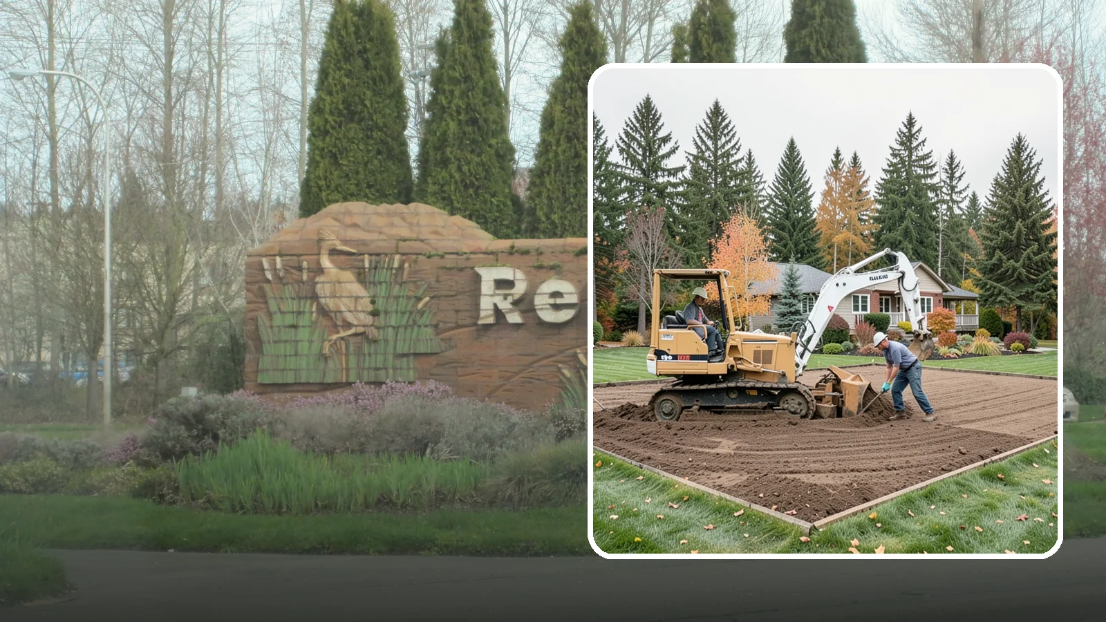 Land Leveling in Renton, King County, WA - Land leveling that flattens uneven ground into smooth, usable, level surfaces for lawns, play, and building.