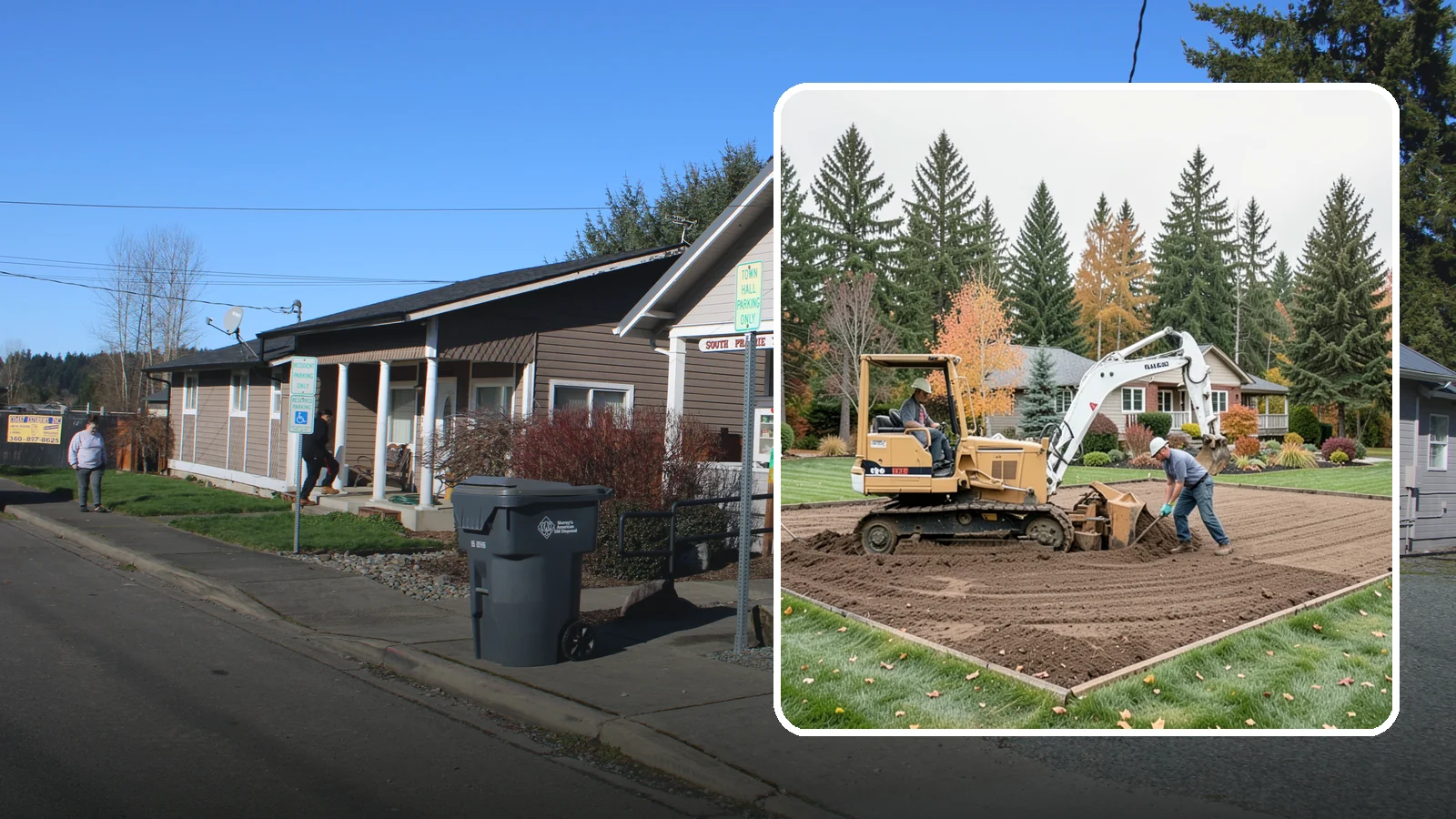Land Leveling in South Prairie, Pierce County, WA - Land leveling that flattens uneven ground into smooth, usable, level surfaces for lawns, play, and building.