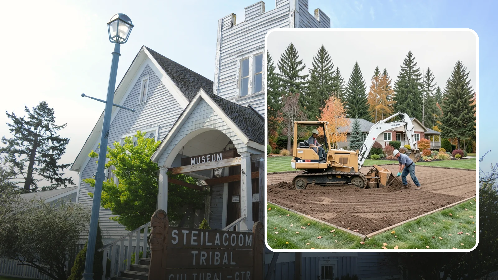 Land Leveling in Steilacoom, Pierce County, WA - Land leveling that flattens uneven ground into smooth, usable, level surfaces for lawns, play, and building.