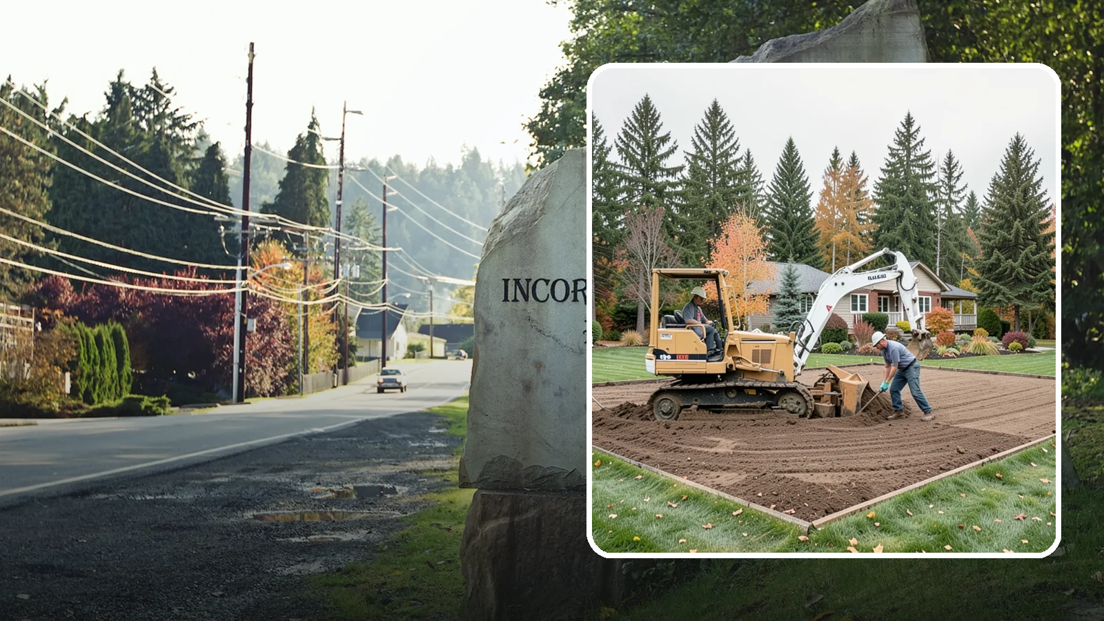 Land Leveling in Wilkeson, Pierce County, WA - Land leveling that flattens uneven ground into smooth, usable, level surfaces for lawns, play, and building.
