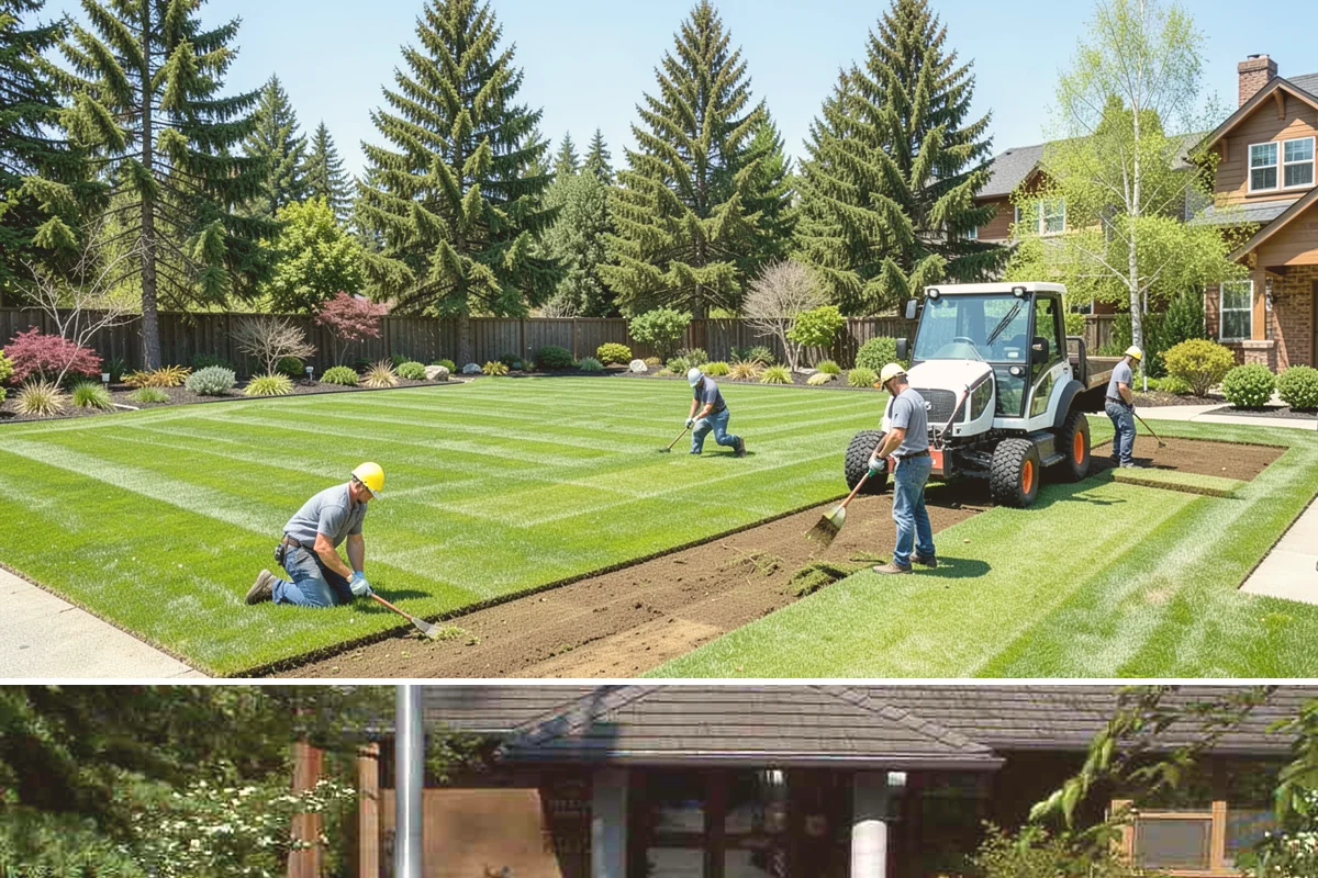 Land Leveling in Yarrow Point, King County, WA - Best done in drier conditions.