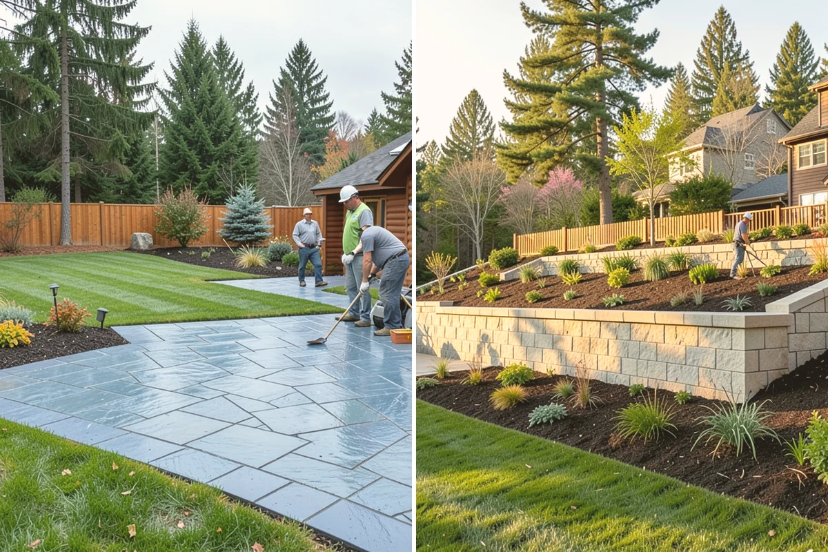 Landscape Curbing in Algona, King County, WA - Lay out the curb path and profile