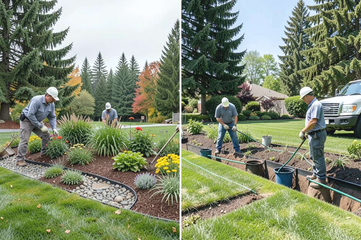 Landscape Curbing in Auburn, King County, WA - Lay out the curb path and profile