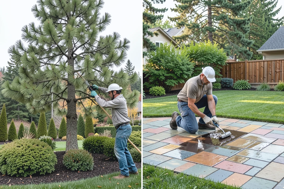 Landscape Curbing in Beaux Arts Village, King County, WA - Lay out the curb path and profile