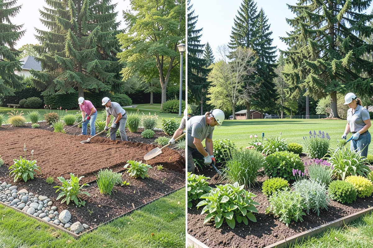 Landscape Curbing in Buckley, Pierce County, WA - Lay out the curb path and profile