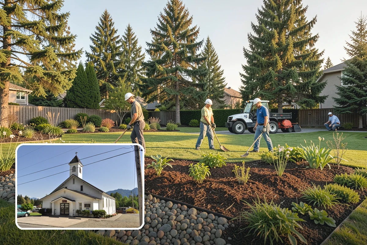 Landscape Curbing in Concrete, Skagit County, WA - Clean, continuous, permanent edge
