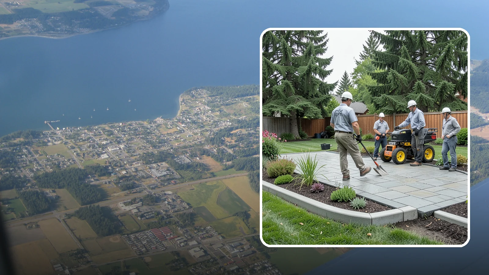 Landscape Curbing in Coupeville, Island County, WA - Continuous decorative concrete curbing that defines beds and borders with a clean, permanent edge.