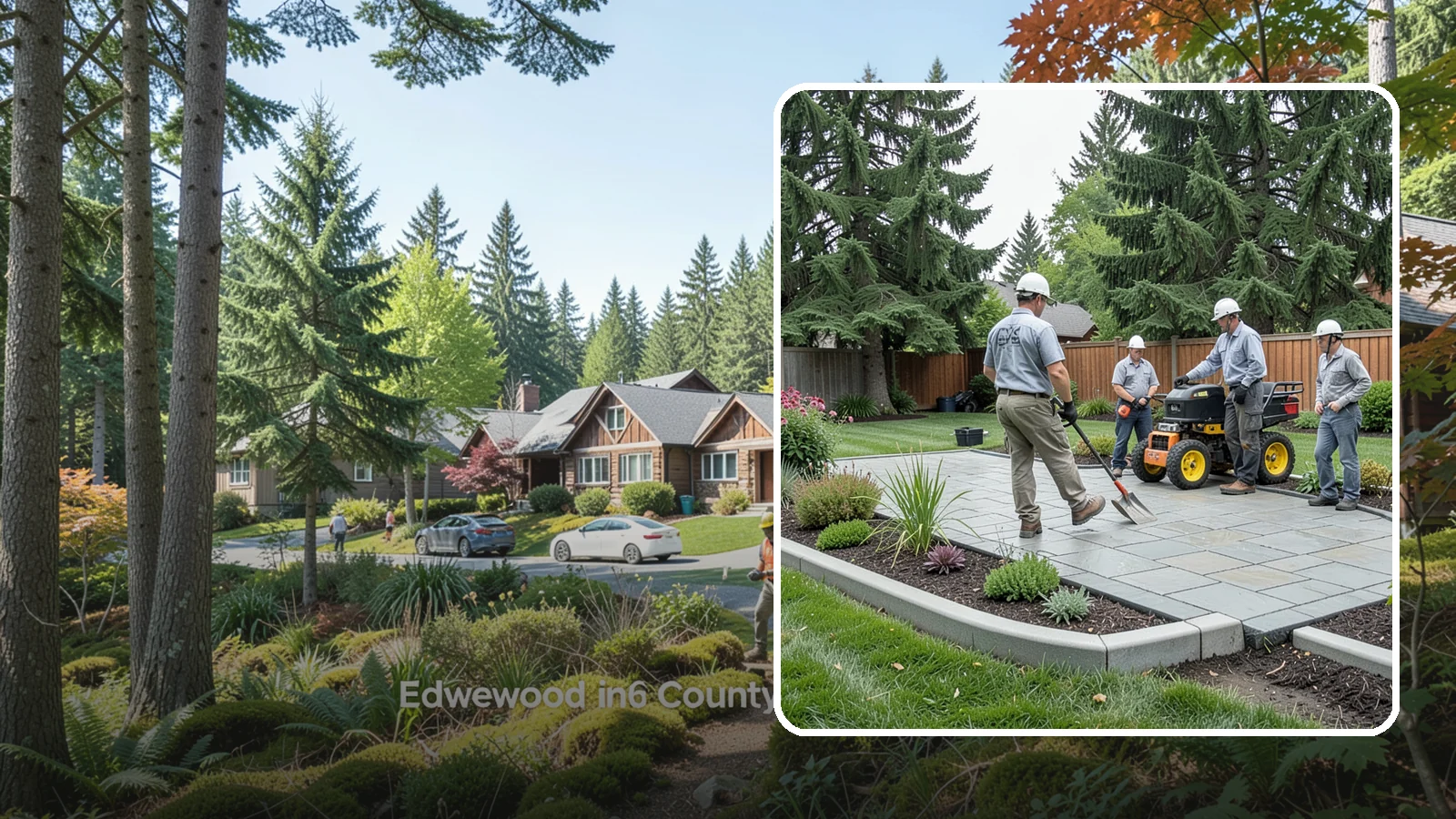 Landscape Curbing in Edgewood, Pierce County, WA - Continuous decorative concrete curbing that defines beds and borders with a clean, permanent edge.