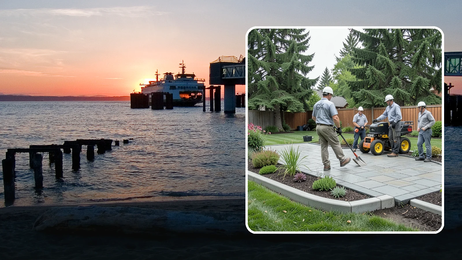 Landscape Curbing in Edmonds, Snohomish County, WA - Continuous decorative concrete curbing that defines beds and borders with a clean, permanent edge.