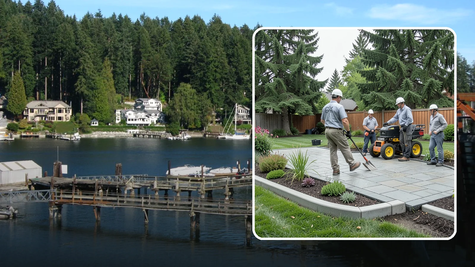 Landscape Curbing in Gig Harbor, Pierce County, WA - Continuous decorative concrete curbing that defines beds and borders with a clean, permanent edge.