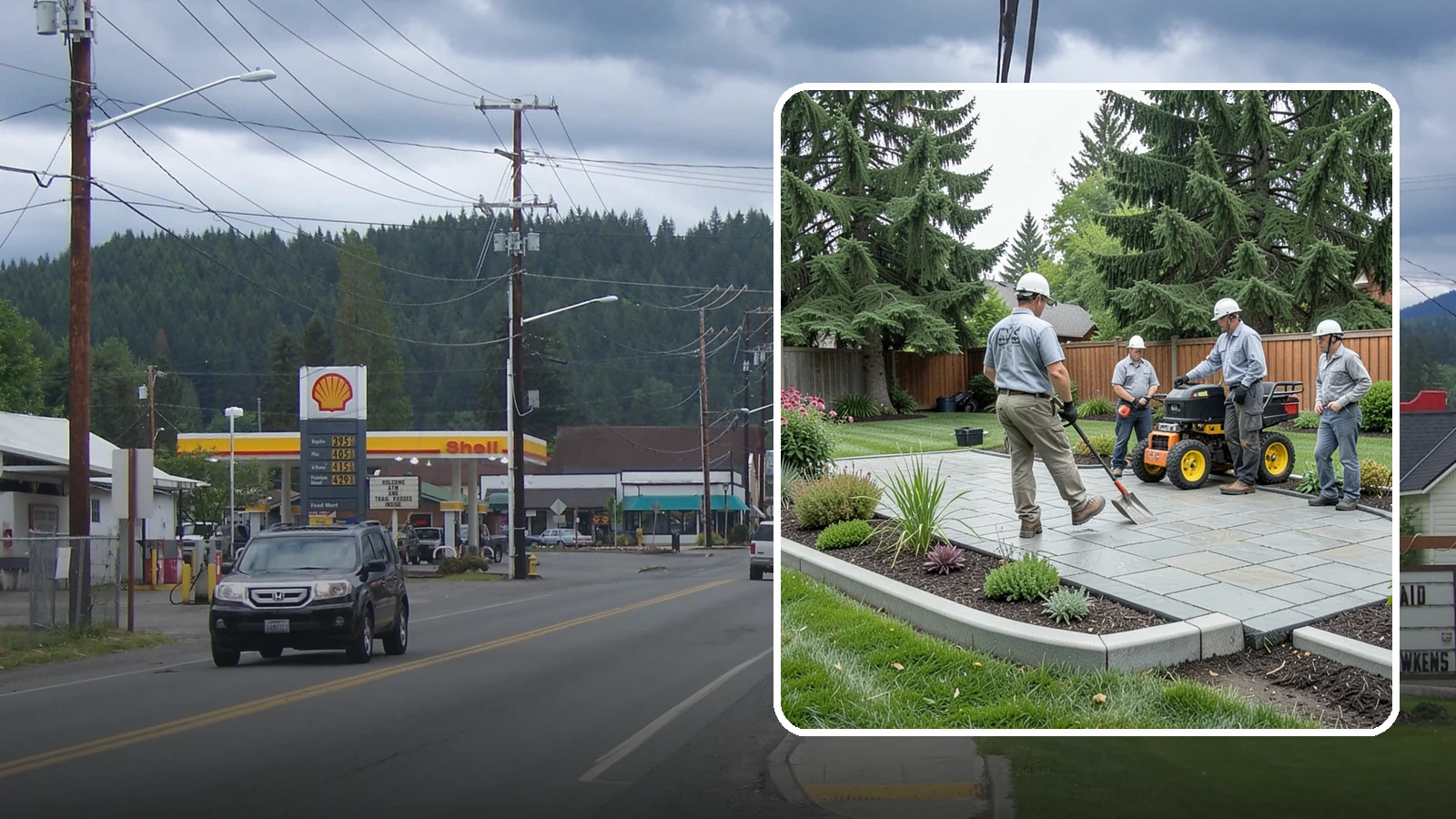 Landscape Curbing in Granite Falls, Snohomish County, WA - Continuous decorative concrete curbing that defines beds and borders with a clean, permanent edge.
