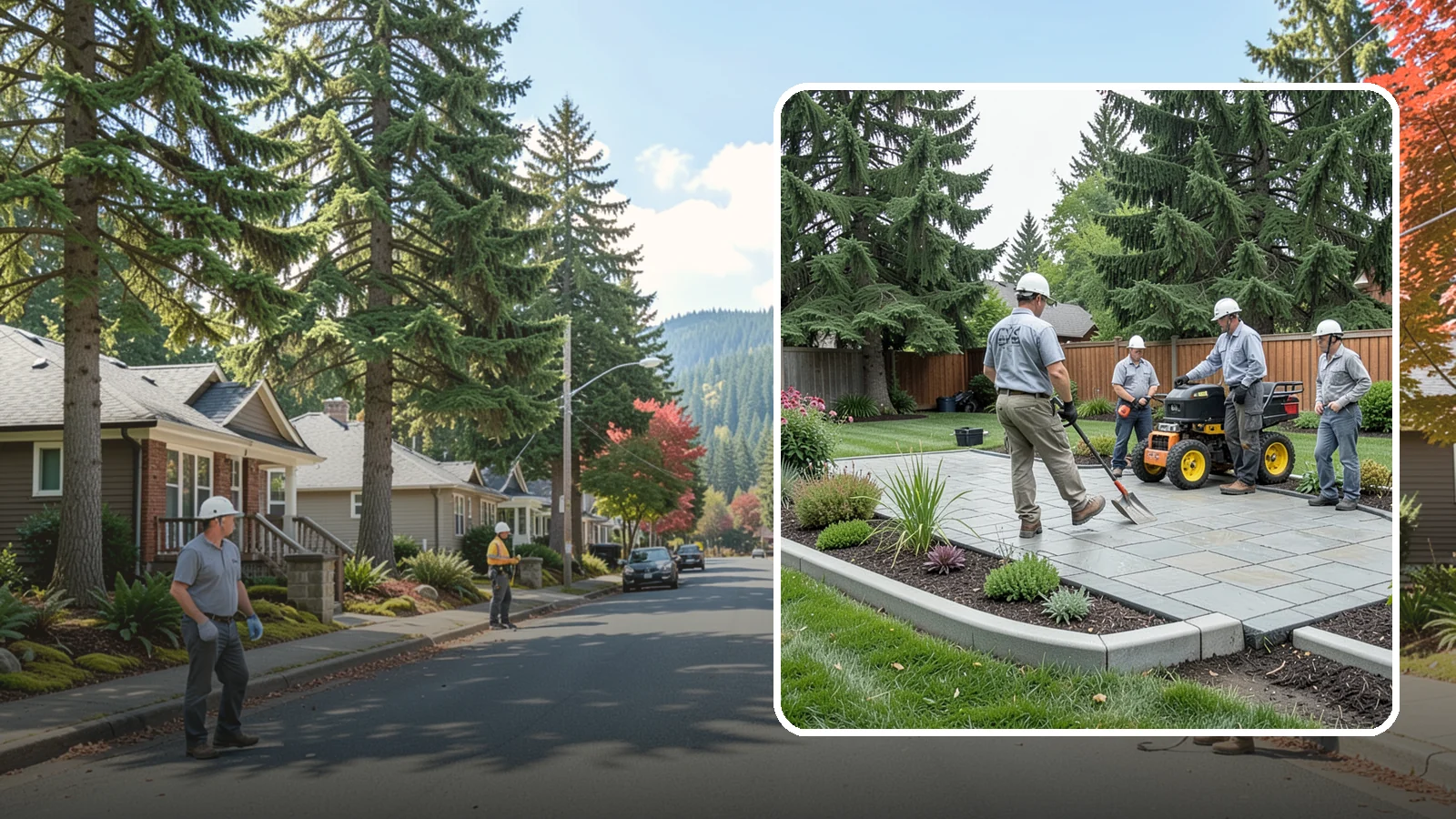 Landscape Curbing in Hunts Point, King County, WA - Continuous decorative concrete curbing that defines beds and borders with a clean, permanent edge.