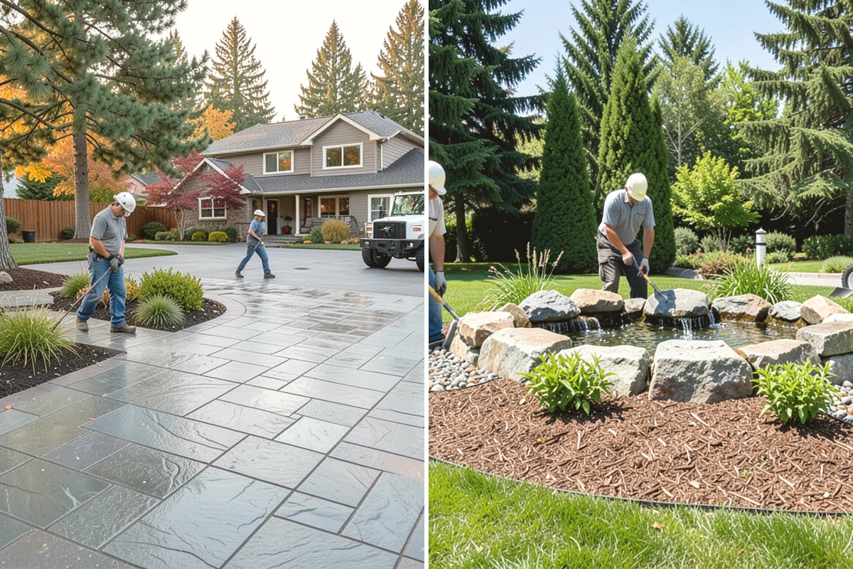 Landscape Curbing in Issaquah, King County, WA - Lay out the curb path and profile