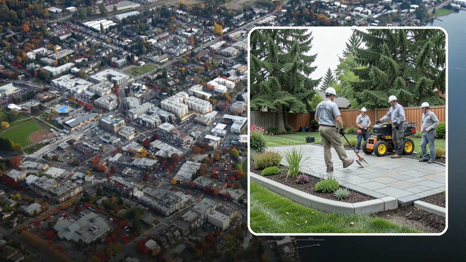 Landscape Curbing in Kirkland, King County, WA - Continuous decorative concrete curbing that defines beds and borders with a clean, permanent edge.