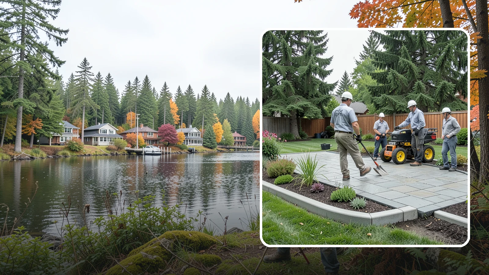 Landscape Curbing in La Conner, Skagit County, WA - Continuous decorative concrete curbing that defines beds and borders with a clean, permanent edge.