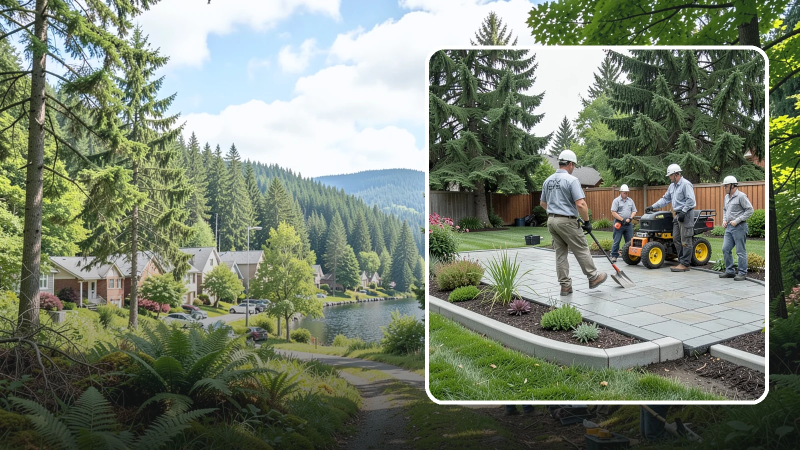 Landscape Curbing in Lake Forest Park, King County, WA - Continuous decorative concrete curbing that defines beds and borders with a clean, permanent edge.