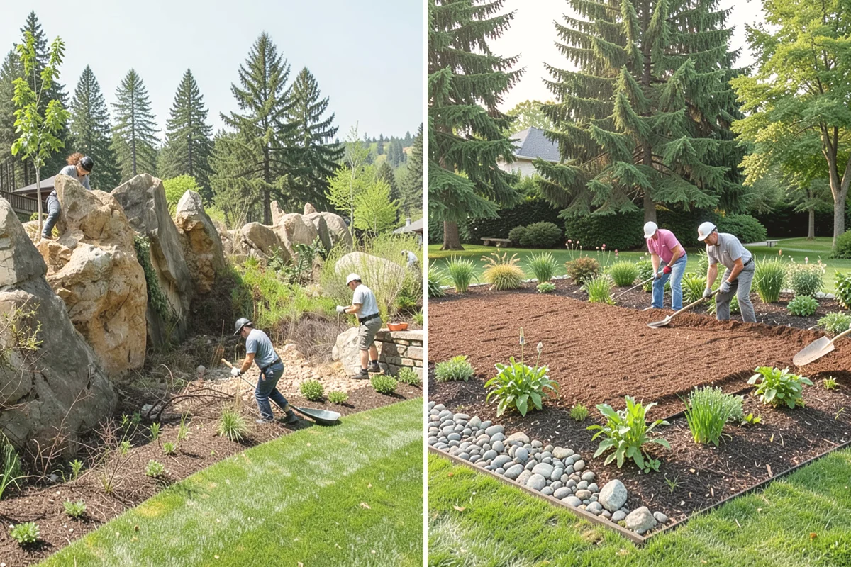 Landscape Curbing in Lake Stevens, Snohomish County, WA - Lay out the curb path and profile