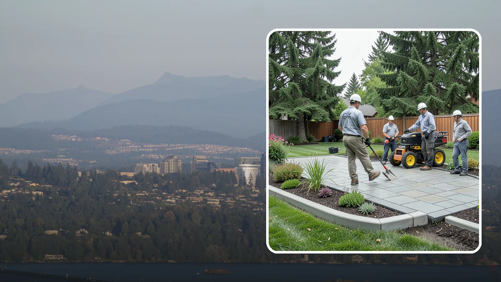 Landscape Curbing in Medina, King County, WA - Continuous decorative concrete curbing that defines beds and borders with a clean, permanent edge.