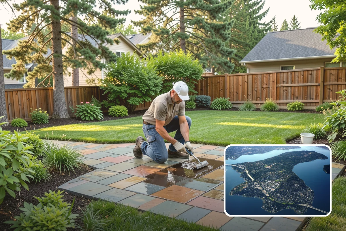 Landscape Curbing in Mercer Island, King County, WA - Clean, continuous, permanent edge
