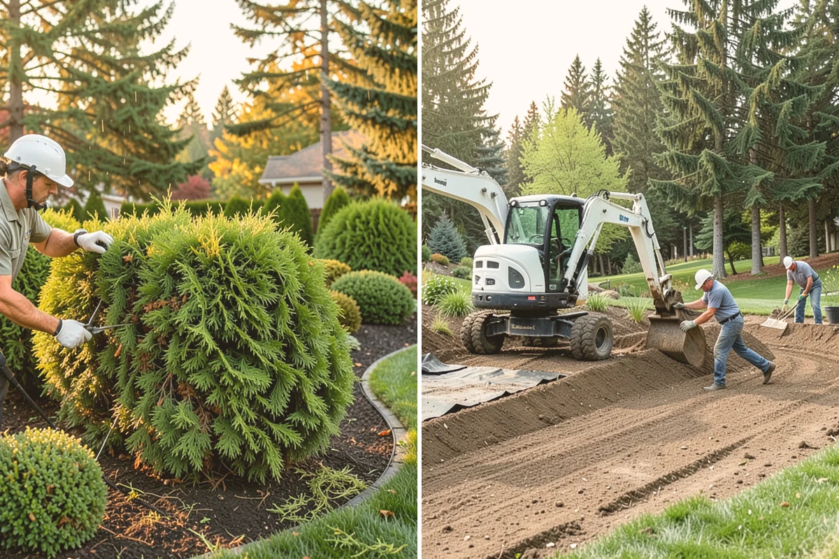 Landscape Curbing in Milton, King County, WA - Lay out the curb path and profile