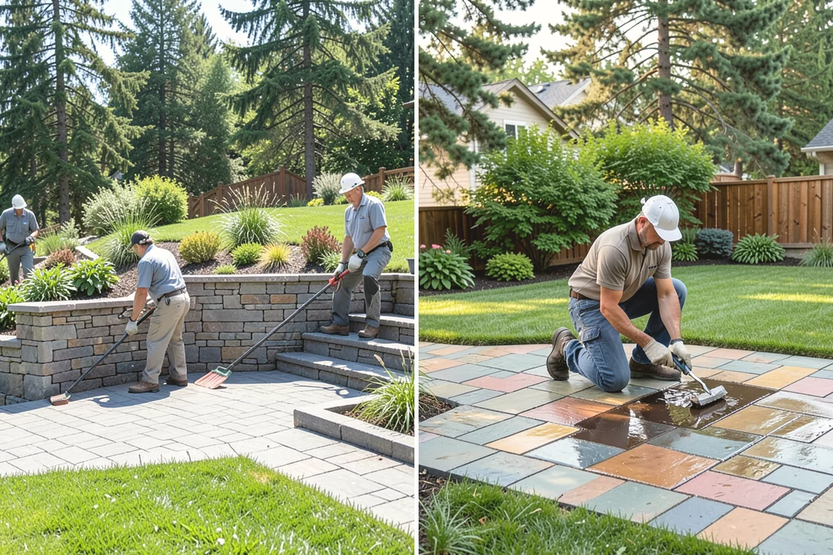 Landscape Curbing in Mountlake Terrace, Snohomish County, WA - Lay out the curb path and profile