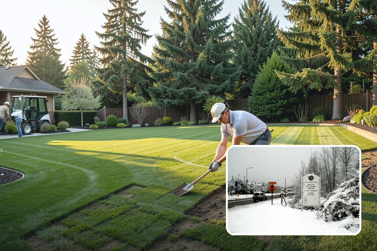 Landscape Curbing in Newcastle, King County, WA - Clean, continuous, permanent edge