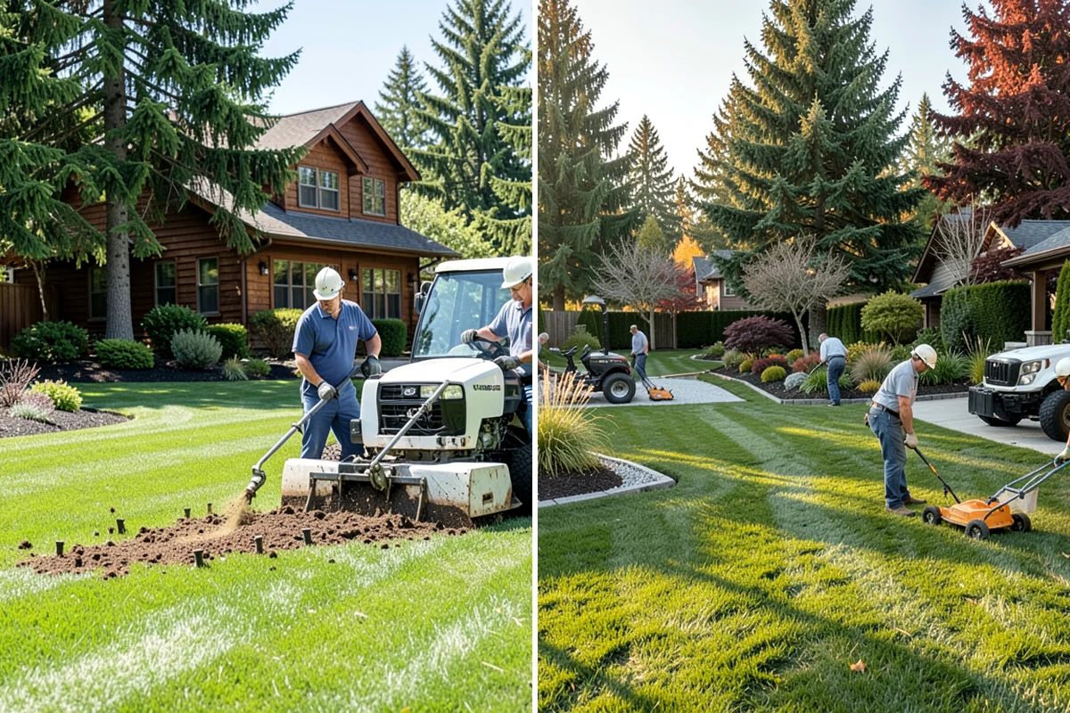 Landscape Curbing in Pacific, King County, WA - Lay out the curb path and profile