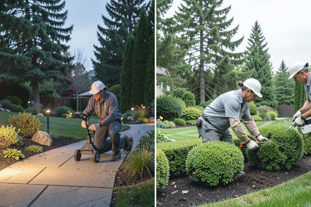Landscape Curbing in Roy, Pierce County, WA - Lay out the curb path and profile