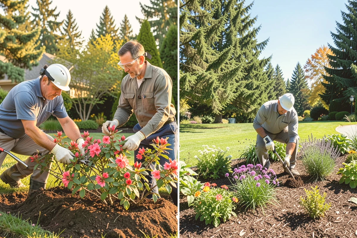Landscape Curbing in Sammamish, King County, WA - Lay out the curb path and profile