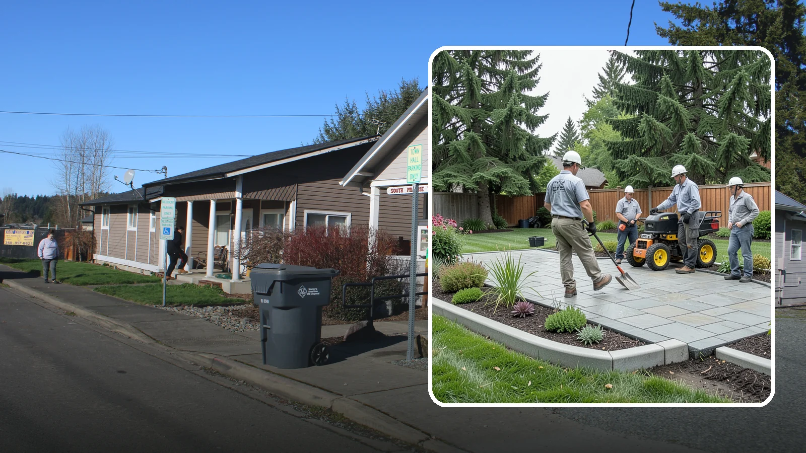 Landscape Curbing in South Prairie, Pierce County, WA - Continuous decorative concrete curbing that defines beds and borders with a clean, permanent edge.
