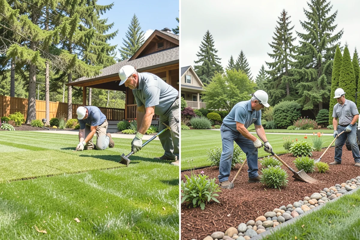 Landscape Curbing in Steilacoom, Pierce County, WA - Lay out the curb path and profile