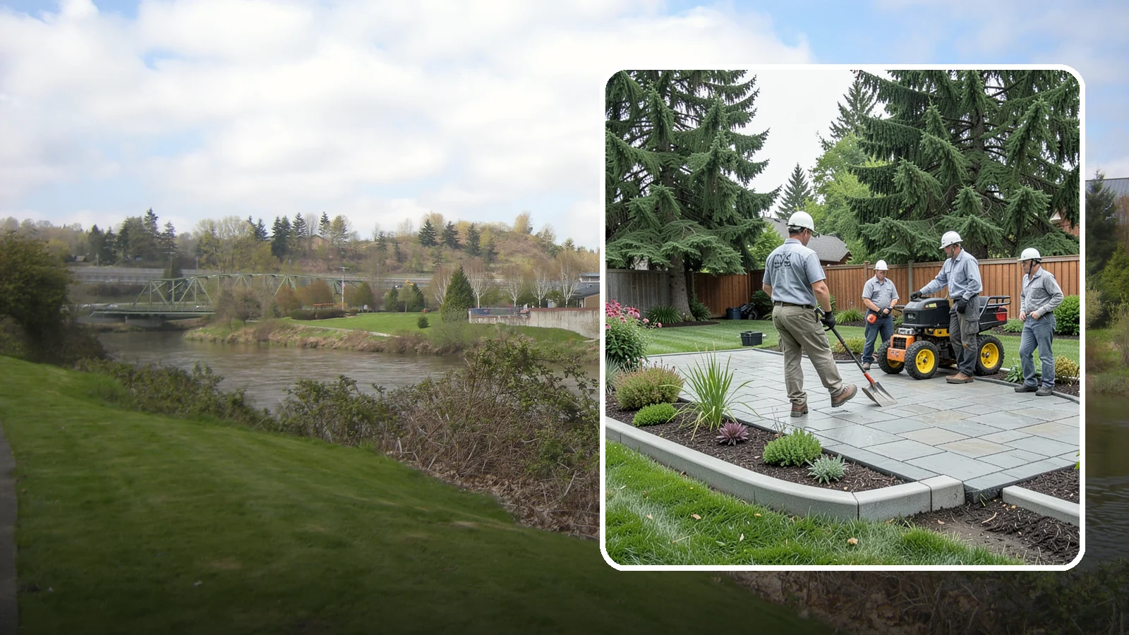Landscape Curbing in Tukwila, King County, WA - Continuous decorative concrete curbing that defines beds and borders with a clean, permanent edge.