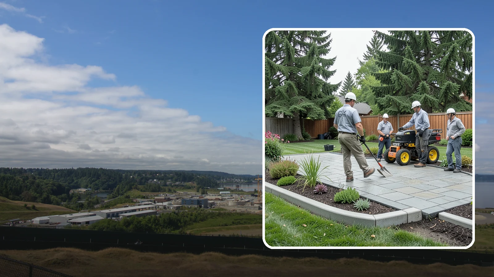 Landscape Curbing in University Place, Pierce County, WA - Continuous decorative concrete curbing that defines beds and borders with a clean, permanent edge.