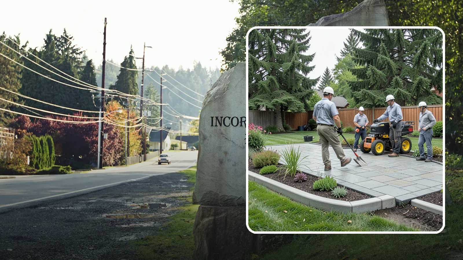 Landscape Curbing in Wilkeson, Pierce County, WA - Continuous decorative concrete curbing that defines beds and borders with a clean, permanent edge.