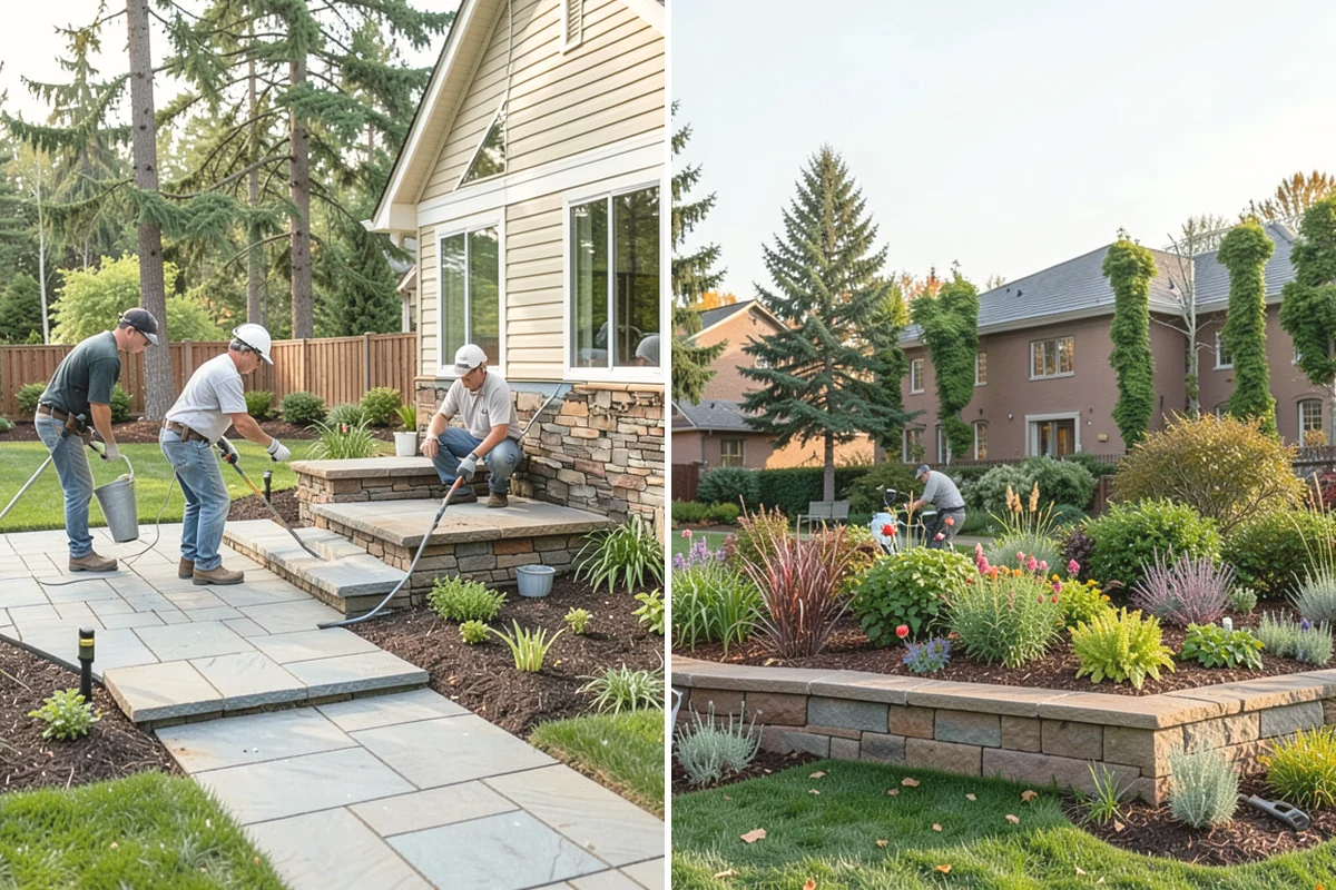 Landscape Edging Installation in Anacortes, Skagit County, WA - Lay out the edge lines along beds