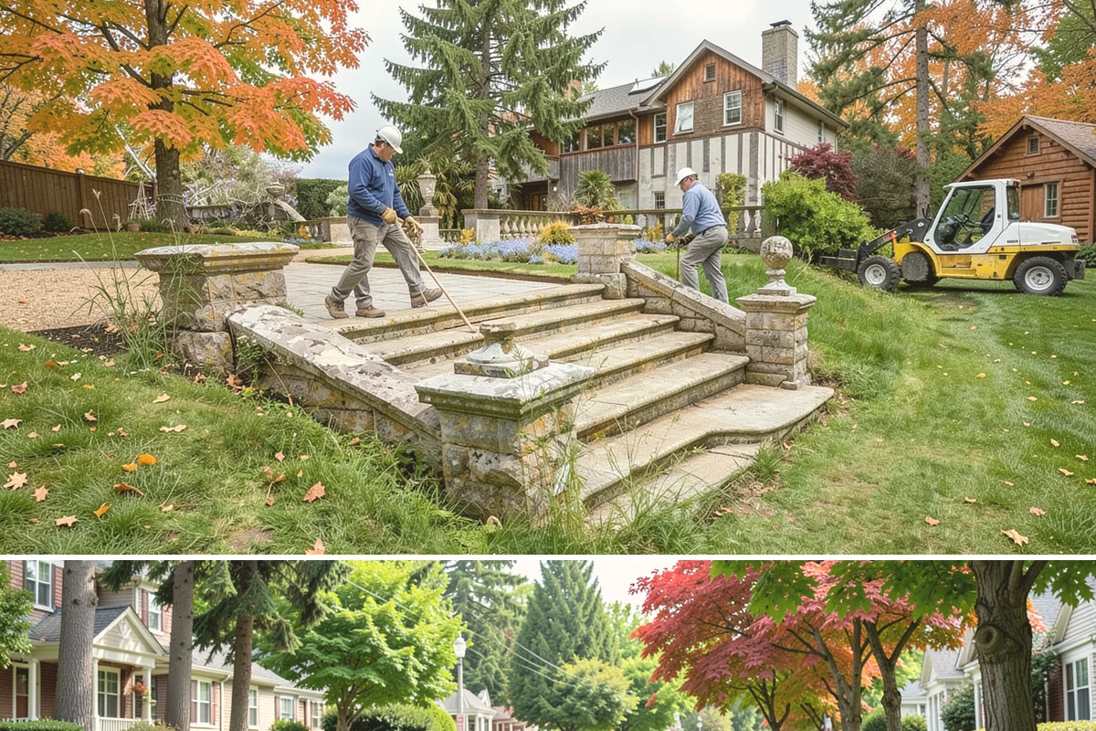 Landscape Edging Installation in Beaux Arts Village, King County, WA - Can be installed year-round.