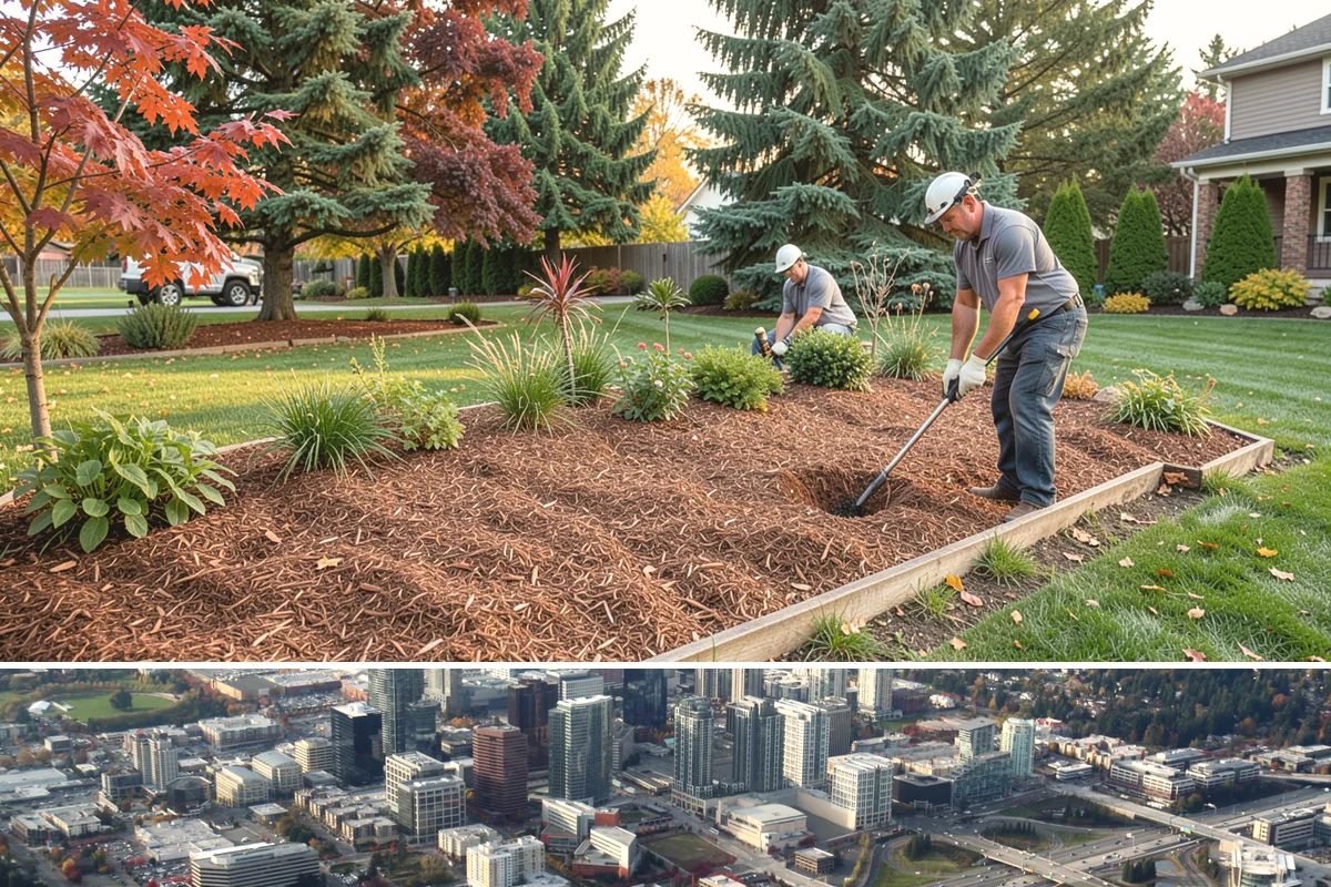 Landscape Edging Installation in Bellevue, King County, WA - Can be installed year-round.