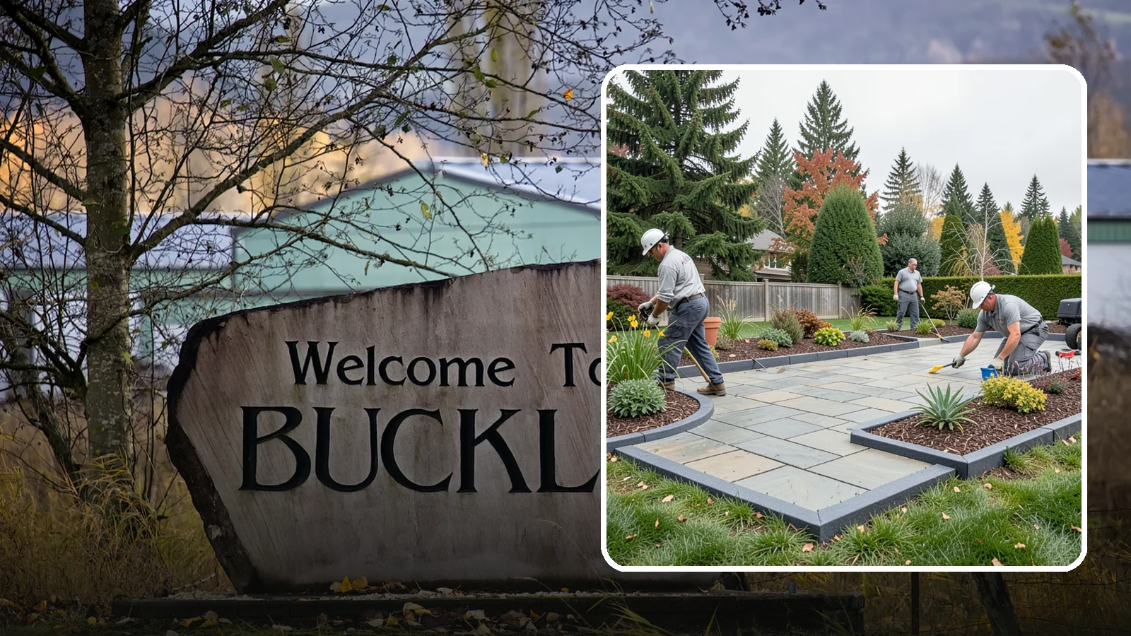 Landscape Edging Installation in Buckley, Pierce County, WA - Clean, durable edging installed to define beds, contain mulch and rock, and keep grass out.