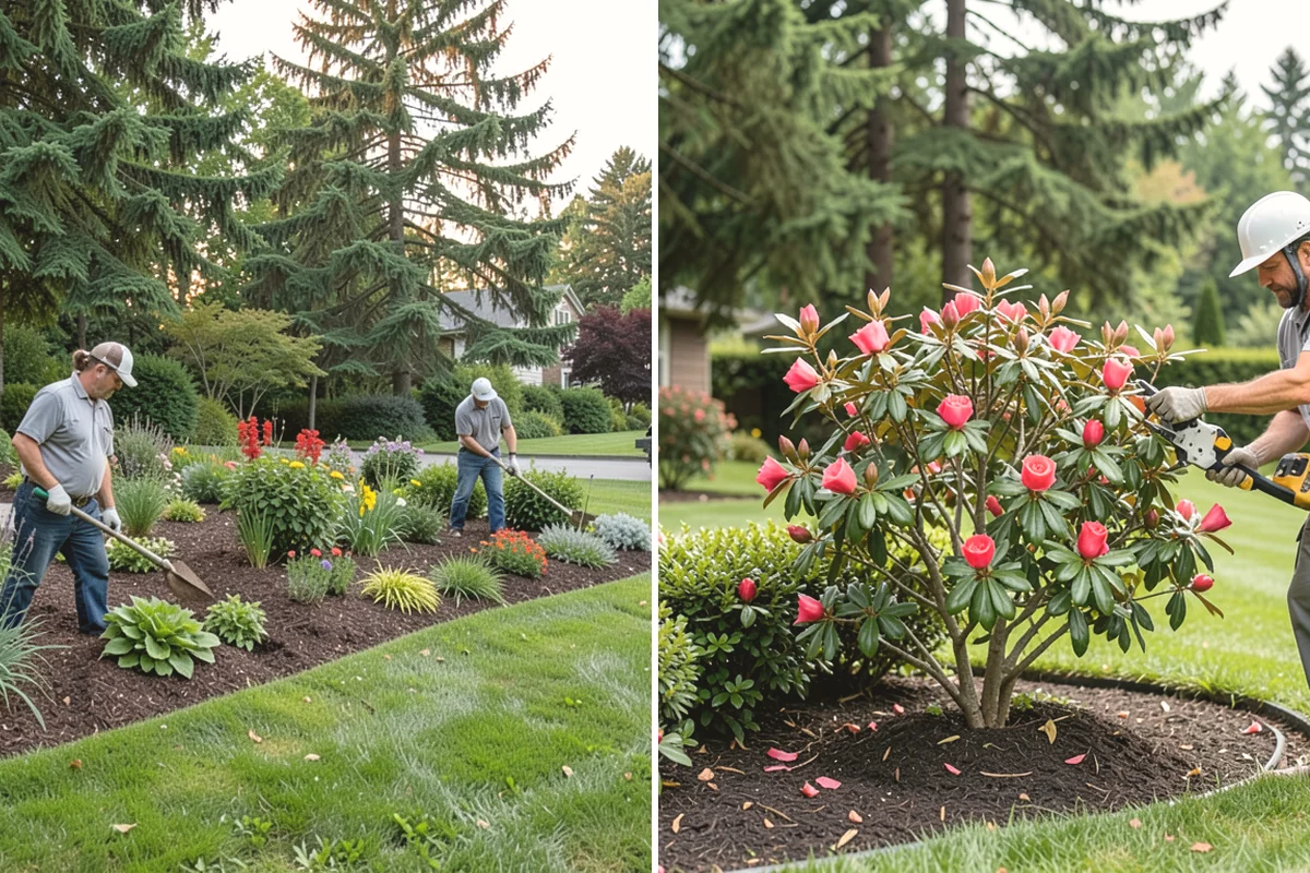 Landscape Edging Installation in Carnation, King County, WA - Lay out the edge lines along beds