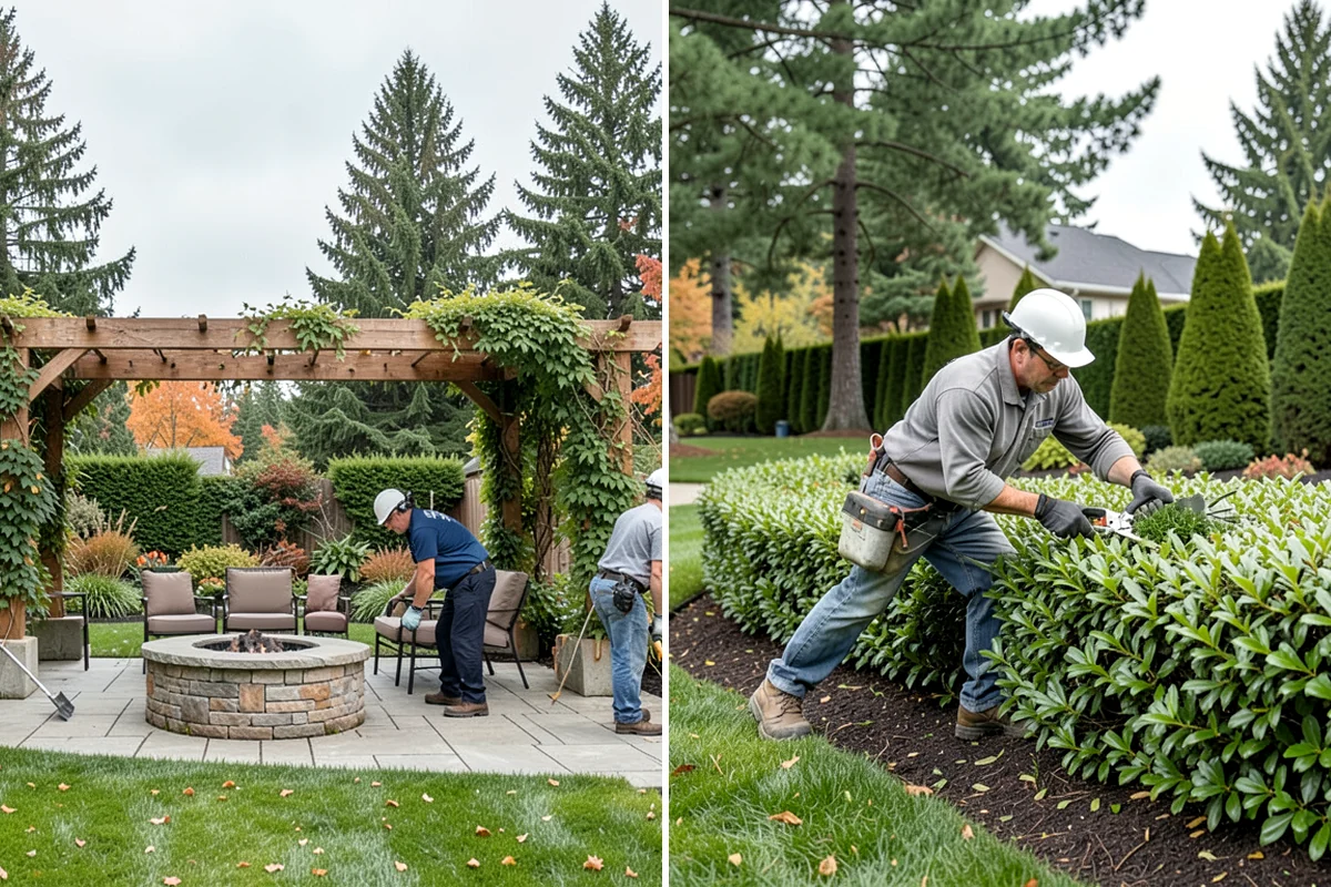 Landscape Edging Installation in DuPont, Pierce County, WA - Lay out the edge lines along beds