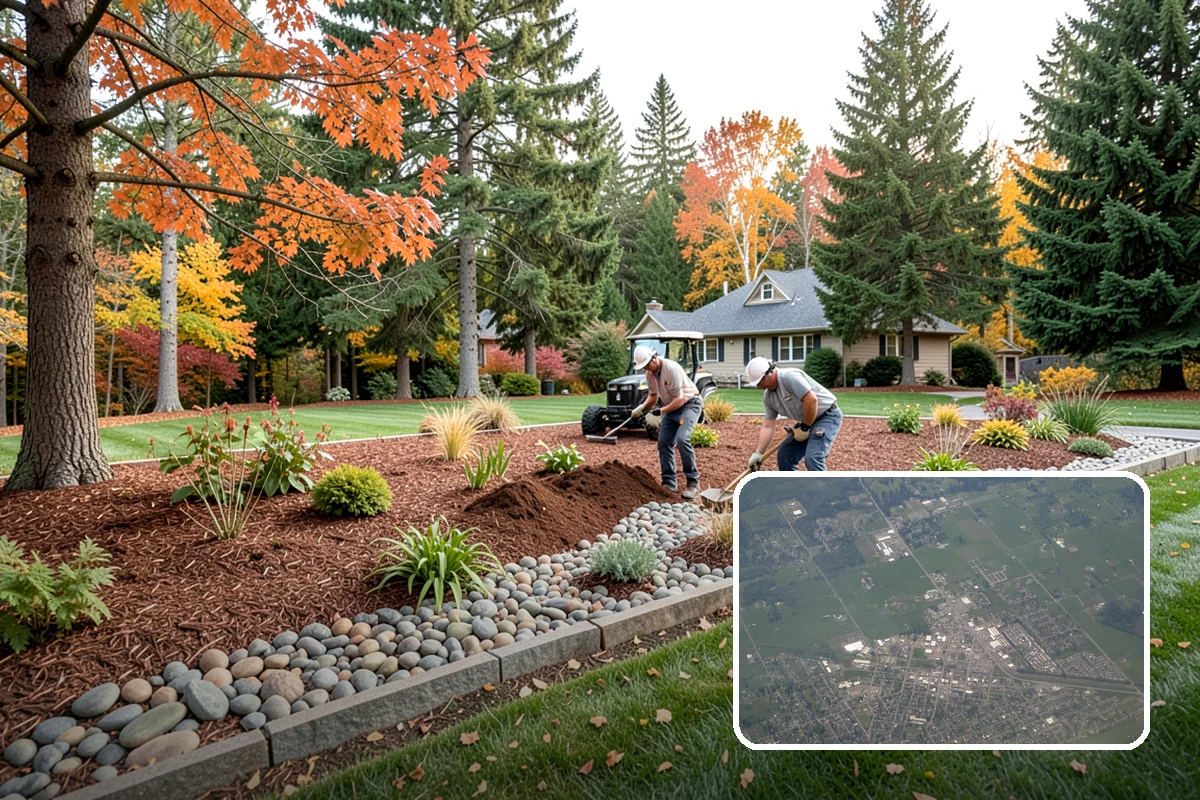 Landscape Edging Installation in Enumclaw, King County, WA - Crisp, defined lines between lawn and beds