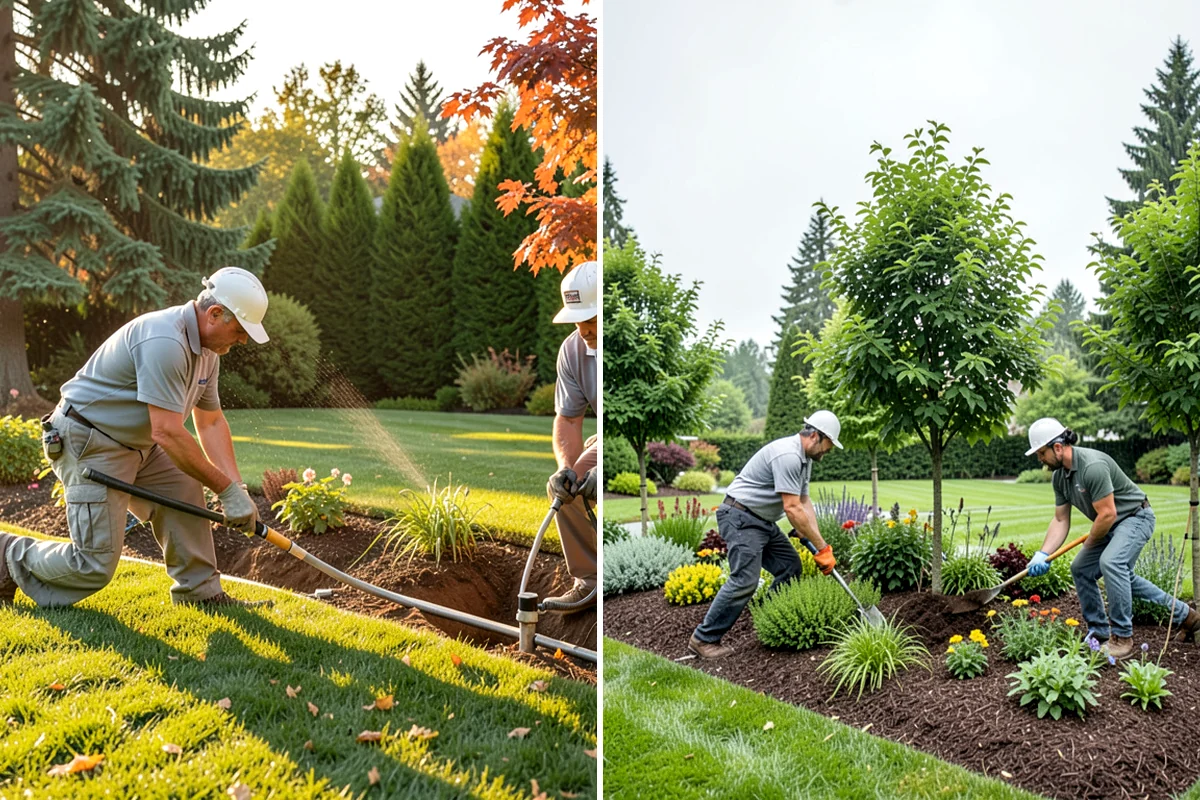 Landscape Edging Installation in Enumclaw, King County, WA - Lay out the edge lines along beds