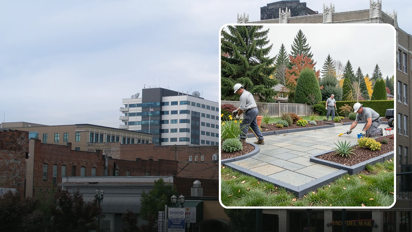Landscape Edging Installation in Everett, Snohomish County, WA - Clean, durable edging installed to define beds, contain mulch and rock, and keep grass out.