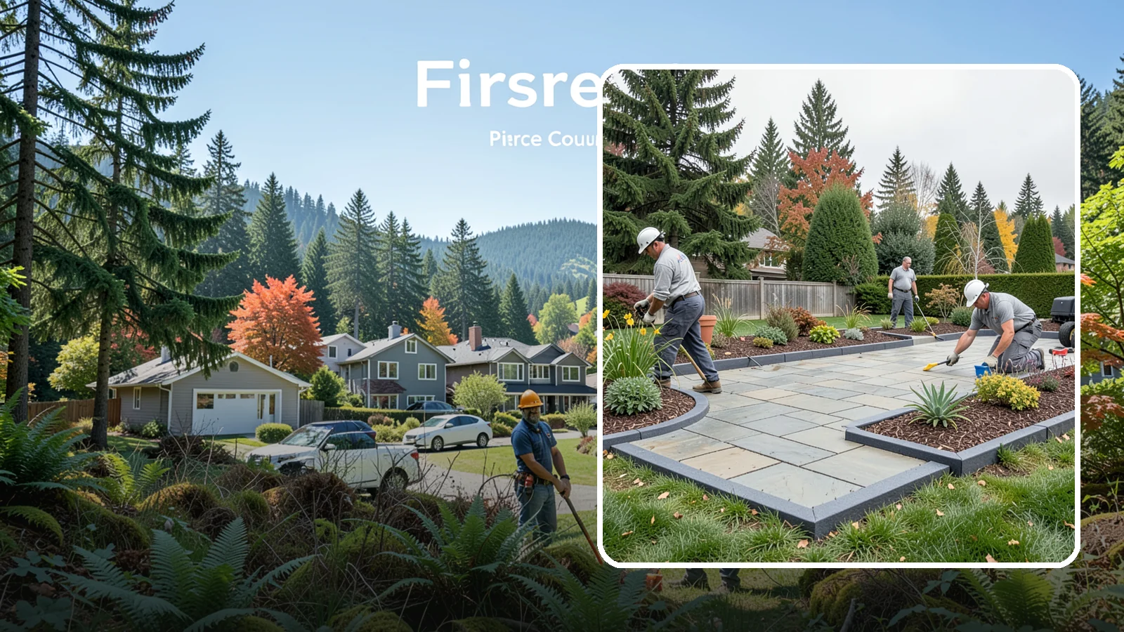 Landscape Edging Installation in Fircrest, Pierce County, WA - Clean, durable edging installed to define beds, contain mulch and rock, and keep grass out.