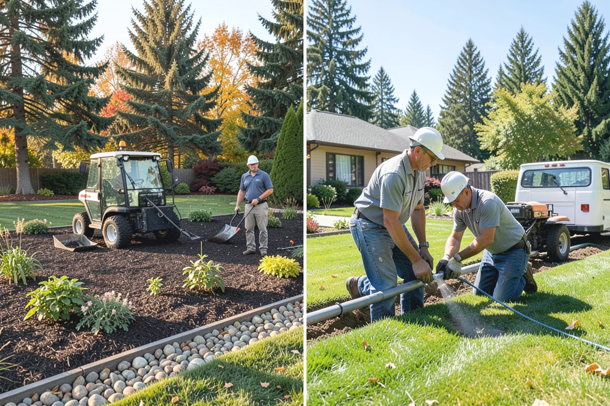 Landscape Edging Installation in Gold Bar, Snohomish County, WA - Lay out the edge lines along beds